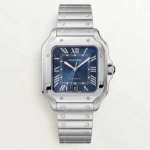 Midnight Blue Square Automatic Roman Dial Steel Watch