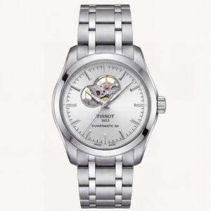 Silver Open-Heart Automatic Steel Watch