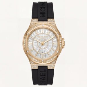 Crystal Halo Gold Sport Watch - Black Strap Signature Edition
