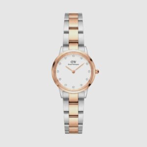 Crystal Two-Tone Elegance Watch - Rose Silver Minimal Edition