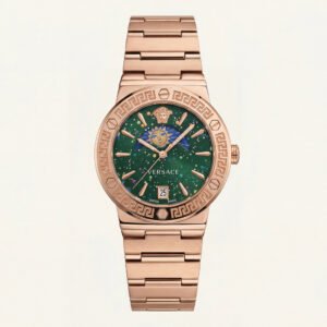 Medusa Emerald Rose Gold Watch - Signature Celestial Edition