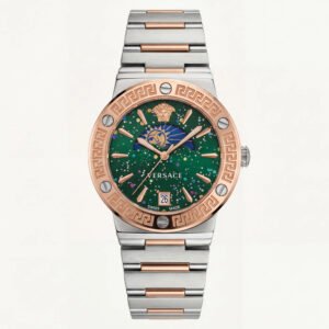 Medusa Emerald Two-Tone Watch - Rose Steel Signature Edition
