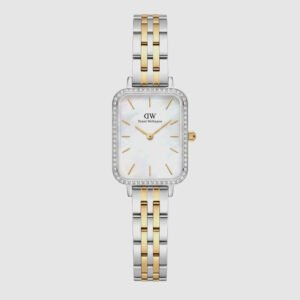 Pearl Two-Tone Rectangle Watch - Gold & Silver Radiance Edition