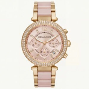Blush Crystal Chronograph Watch - Rose Gold Glam Edition