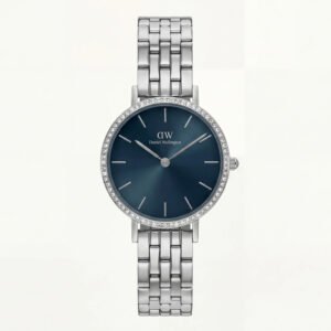Midnight Blue Crystal Bezel Watch - Silver Radiance Edition