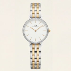 Ivory Crystal Bezel Two-Tone Watch - Slim Luxe Signature Edition