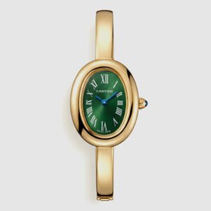 Emerald Oval Roman Dial Bangle Watch - Gold Prestige Heritage Edition