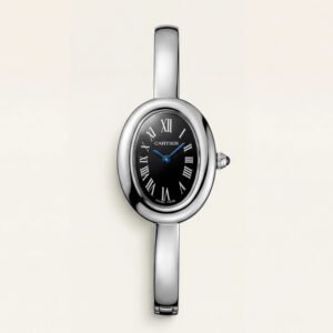 Midnight Oval Roman Dial Bangle Watch - Silver Heritage Luxe Edition