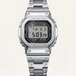 Silver Steel Square Digital Tough Men's Watch