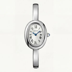 Oval Silver Roman Dial Bangle Watch - Timeless Parisian Elegance Edition