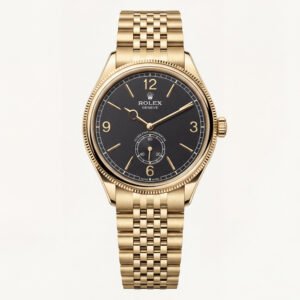 Vintage Gold Black Dial Small Seconds Men's Watch