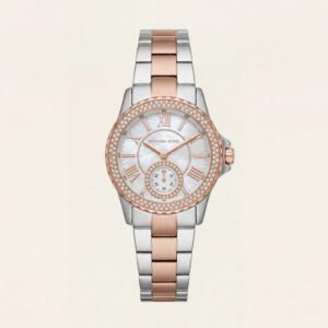 Celeste Radiance Crystal Watch - Two-Tone Rose Edition
