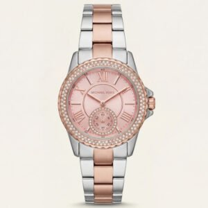 Blush Harmony Crystal Watch - Two-Tone Luxe Edition