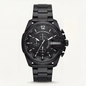 Stealth Black Steel Chronograph Men's Watch