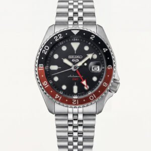 Midnight Black Dual-Tone GMT Automatic Steel Watch