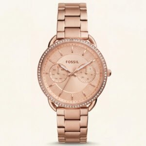 Full Rose Gold Chronograph Crystal Bezel Watch - Grand Luxe Edition