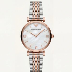 Two-Tone Rose Mother-of-Pearl Watch - Minimal Luxe Edition