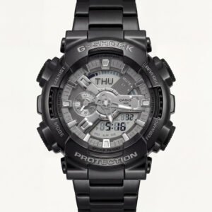 All-Black Digital-Analog Shock Resistant Men's Sports Watch