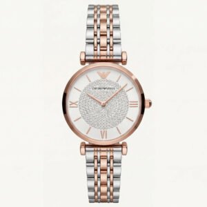 Diamond Aura PavÃ© Watch - Two-Tone Rose Edition