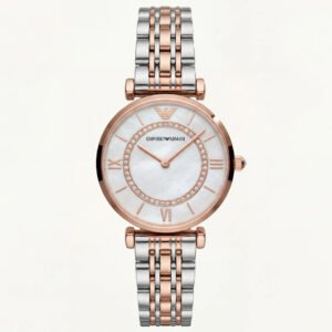 Pearl Halo Crystal Watch - Two-Tone Rose Edition