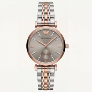 Blush Silver Crystal Watch - Two-Tone Luxe Edition