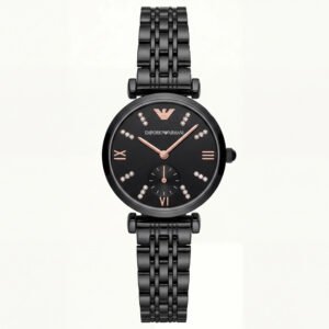 Midnight Onyx Crystal Watch - Black Luxe Edition