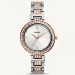 Silver Radiance Crystal Watch - Two-Tone Luxe Edition