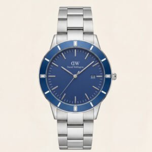 Silver Blue Dial Minimalist Men's Watch