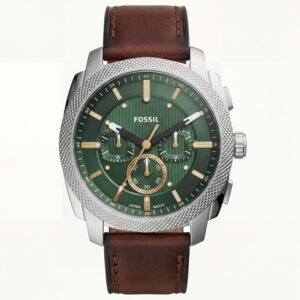 Emerald Green Chronograph Leather Strap Men's Watch