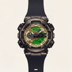 Gold Accent Hybrid Chronograph Tactical Sports Watch