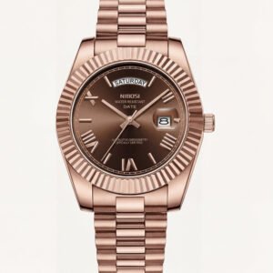 Rose Gold Day-Date Luxury Stainless Steel Watch