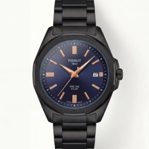 Midnight Blue Dial Matte Black Solar Quartz Steel Watch