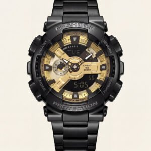 Black & Gold Heavy-Duty Chronograph Sports Watch