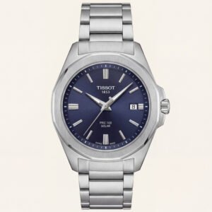 Midnight Blue Solar Quartz Stainless Steel Dress Watch