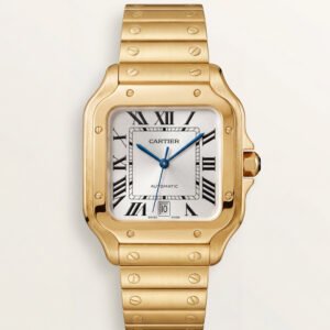 Golden Sunray Square Automatic Roman Dial Steel Watch