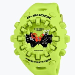 Neon Green Shock-Resistant Hybrid Sports Watch