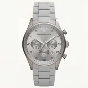 Silver Grey Chronograph Stainless Steel Men's Watch