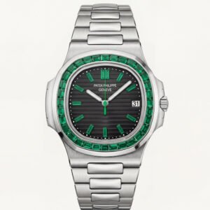 Emerald Bezel Luxury Stainless Steel Watch for Men - Elite Edition