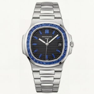 Silver Blue Crystal Bezel Luxury Steel Watch - Premium Edition