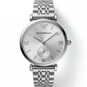 Stainless Steel Silver Sunray Dial Sub-Second Minimalist Luxury Bracelet Watch – Women