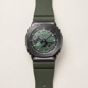 Olive Green Tactical Analog-Digital Sports Watch for Men