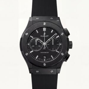 All-Black Chronograph Watch - Sport Luxury Edition