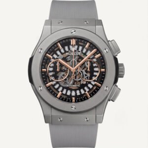 Luxury Skeleton Chronograph Watch - Grey Strap Edition