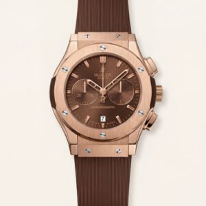 Rose Gold Chronograph Watch - Brown Strap Luxury Edition