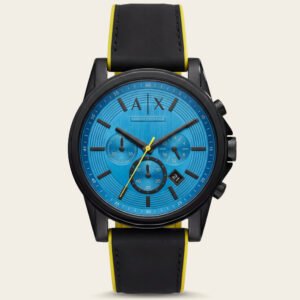 Turbo Blue Sport Chronograph Black Strap Watch
