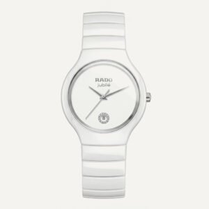 Pure White Ceramic Diamond Date Watch - Luxury Minimal Edition