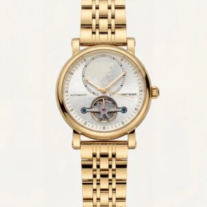 Royal Gold World Dial Open-Heart Automatic Men's Watch