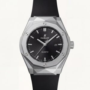 Fusion Octa Black Quartz Silver Sport Watch