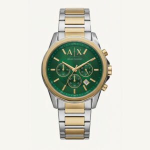 Centrix Emerald Green Two-Tone Chronograph Watch
