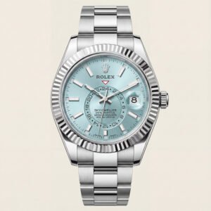 Centrix Ice Blue Dual-Time Automatic Silver Watch